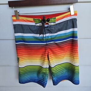 Hang Ten Red and White Mesh Shorts
